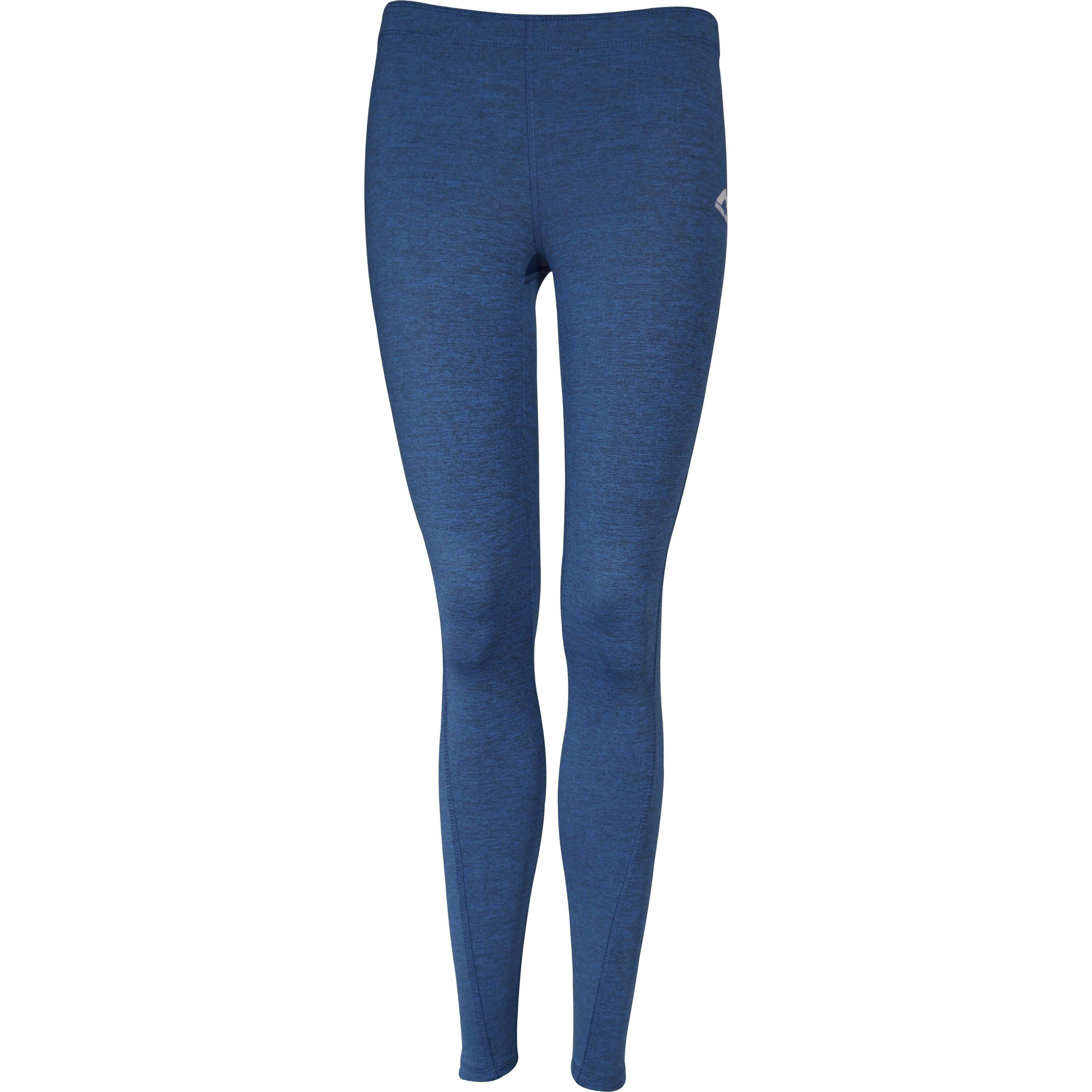 More Mile Train To Run Womens Long Running Tights - Blue