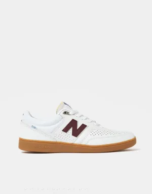 New Balance Numeric 508 Skate Shoes - White/Burgundy