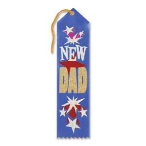 New Dad Blue Award Ribbon