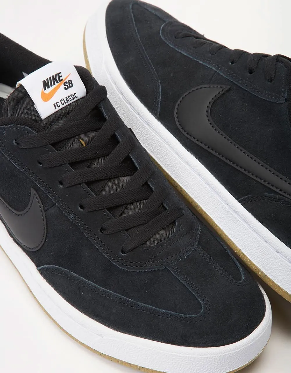 Nike SB FC Classic Low Skate Shoes - Black/Black-White-Vivid Orange