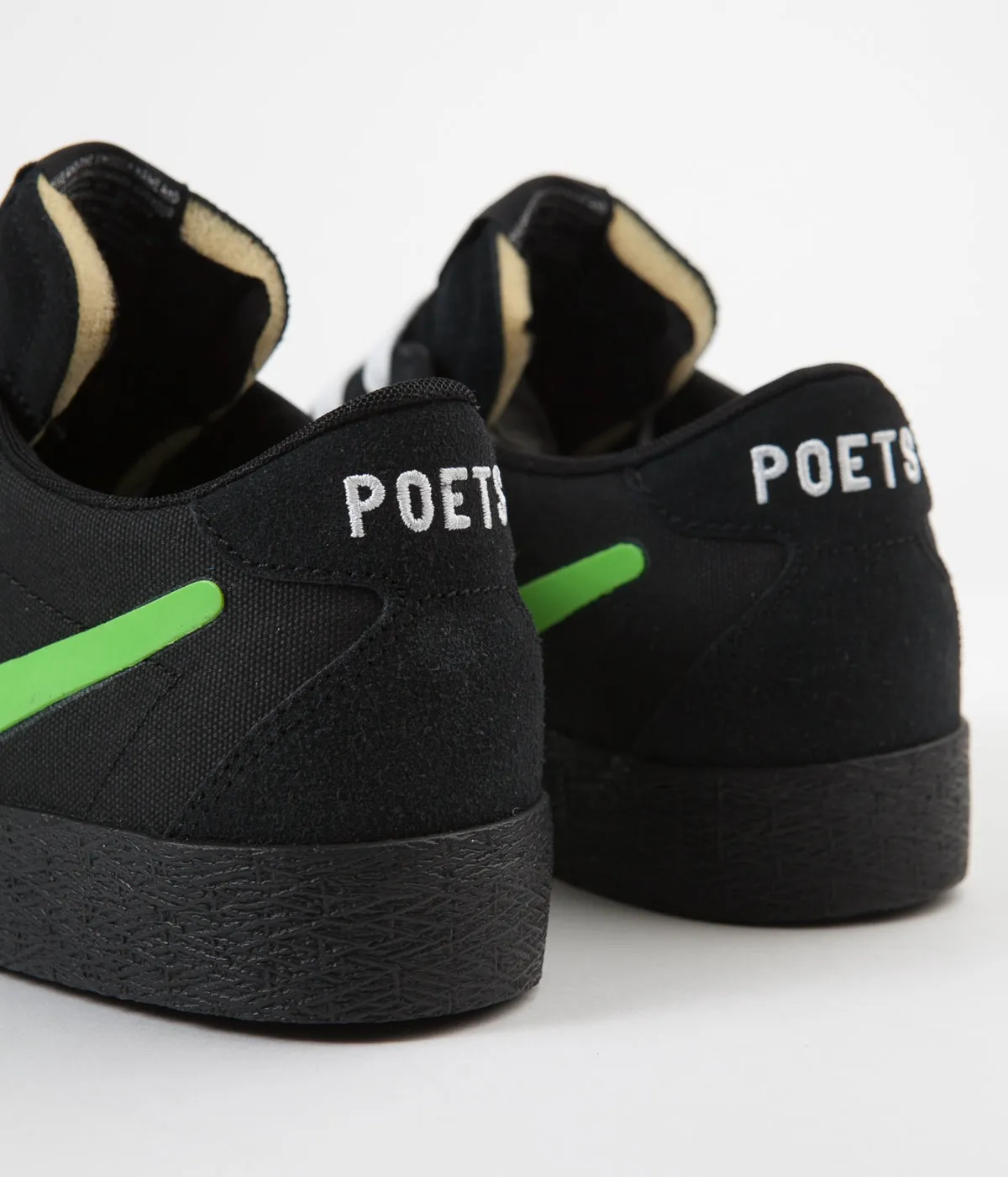 Nike SB x Poets Bruin Shoes - Black / Voltage Green - White