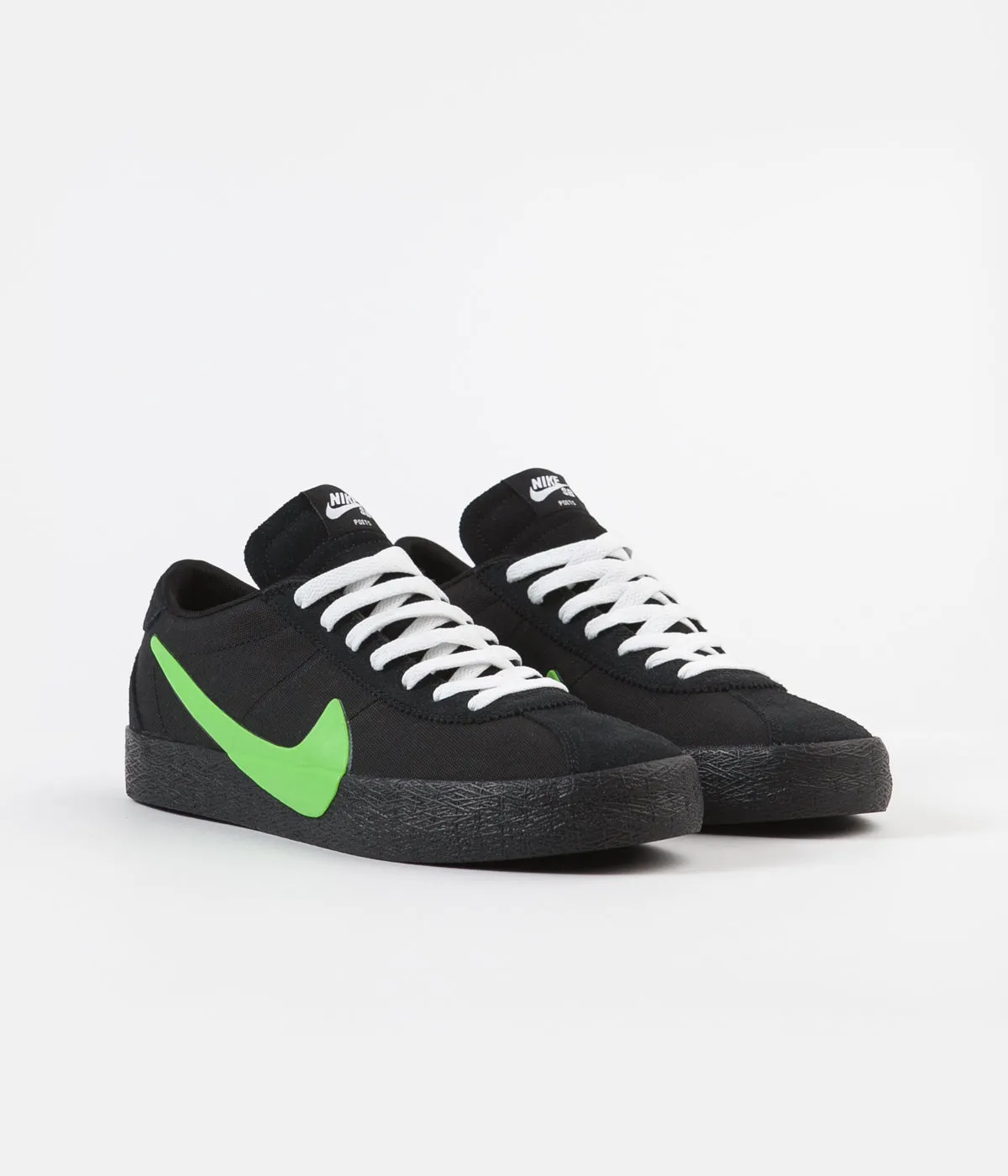 Nike SB x Poets Bruin Shoes - Black / Voltage Green - White