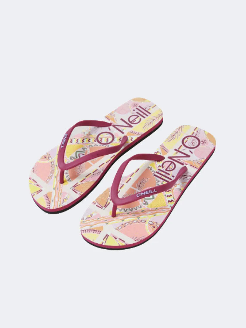 O&#39;Neill Profile Graphic  Women Beach Slippers Yellow Print