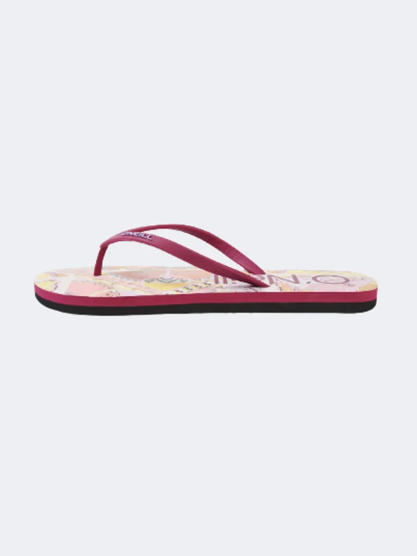 O&#39;Neill Profile Graphic  Women Beach Slippers Yellow Print