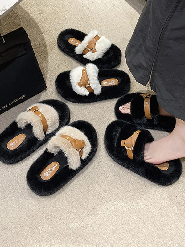 Open Toe Split-Joint Slippers Platform Shoes