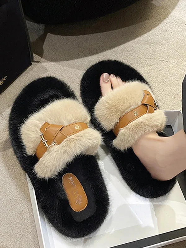 Open Toe Split-Joint Slippers Platform Shoes