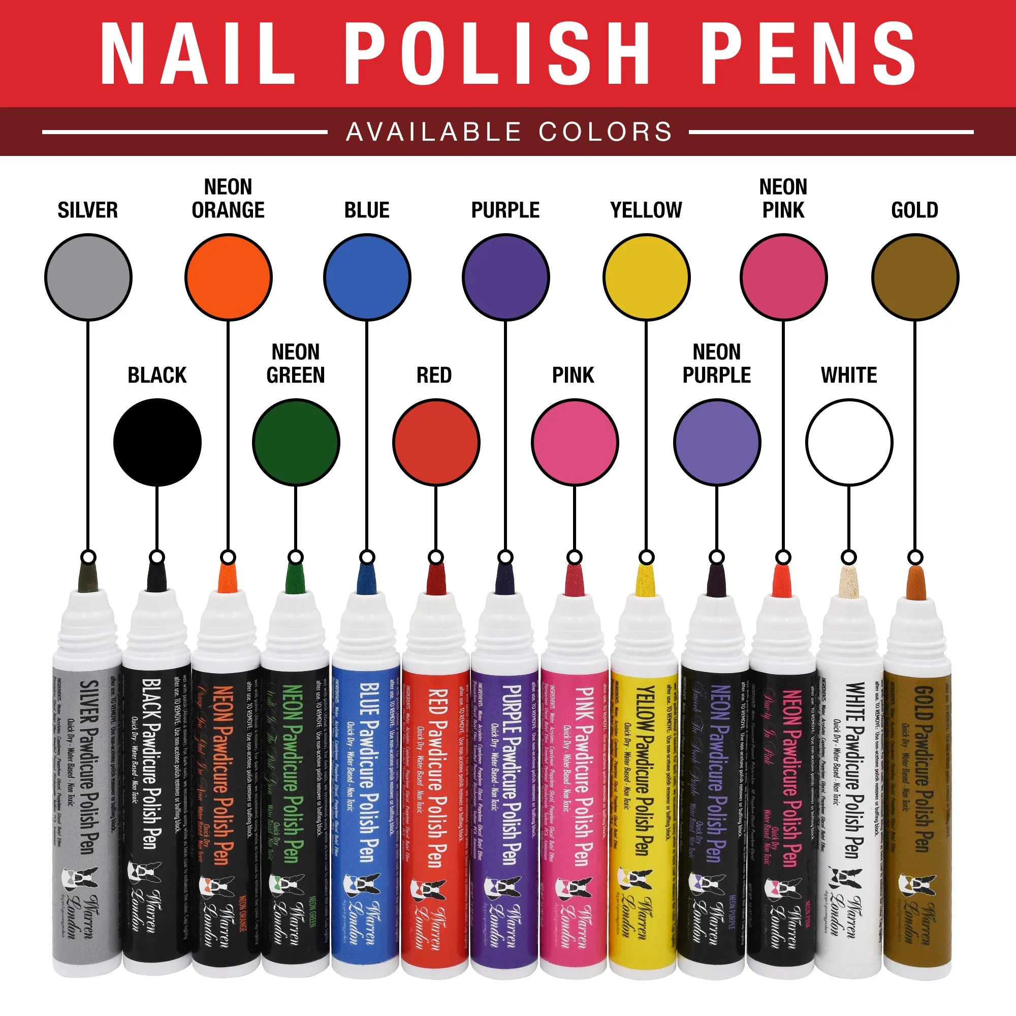 Pawdicure Polish Pens - Choose From 13 Colors! - Dog Nail Polish