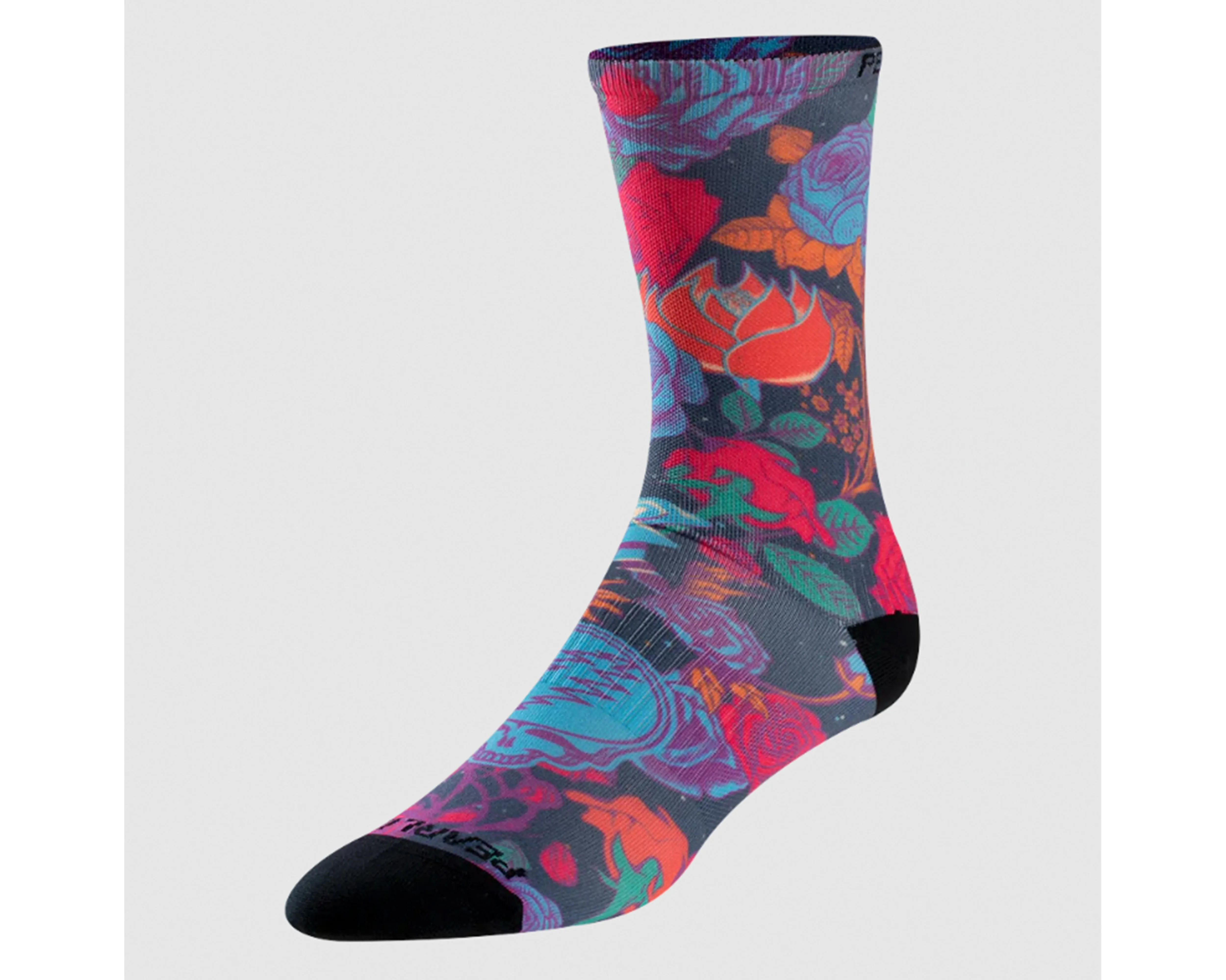 Pearl Izumi Pro Tall Sock Ltd Ed Grateful Dead Rambler Blk Prism