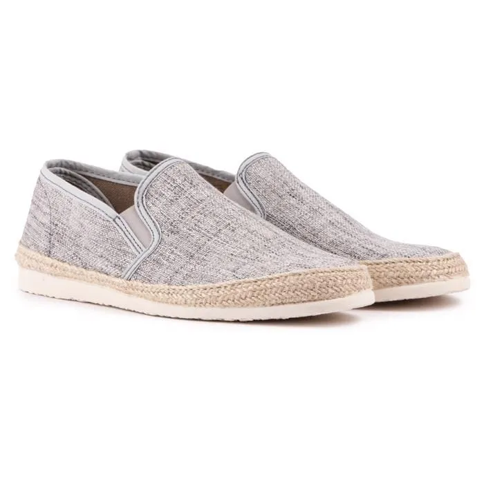 Pecan Men's Recycled Cotton Espadrilles | Stone