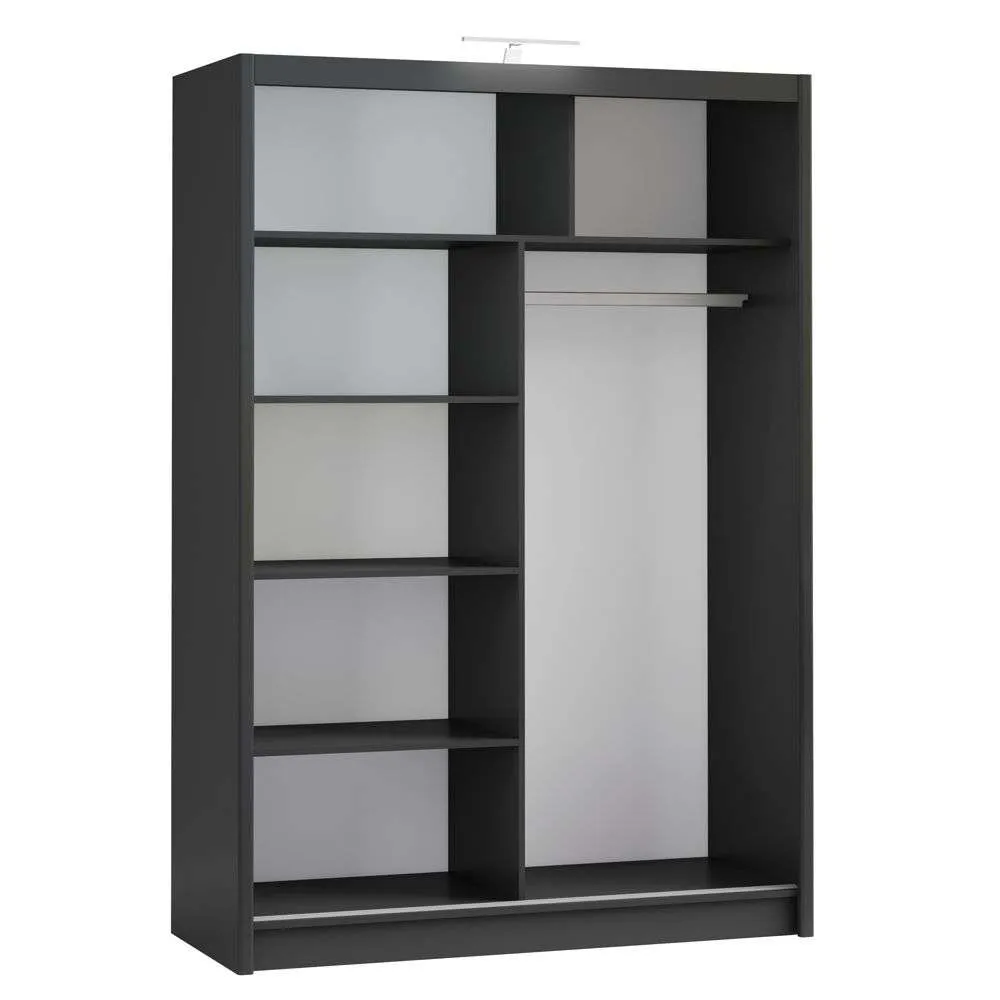 Piper 150cm Sliding Door Wardrobe Black