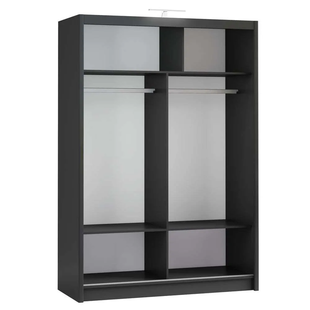 Piper 150cm Sliding Door Wardrobe Black