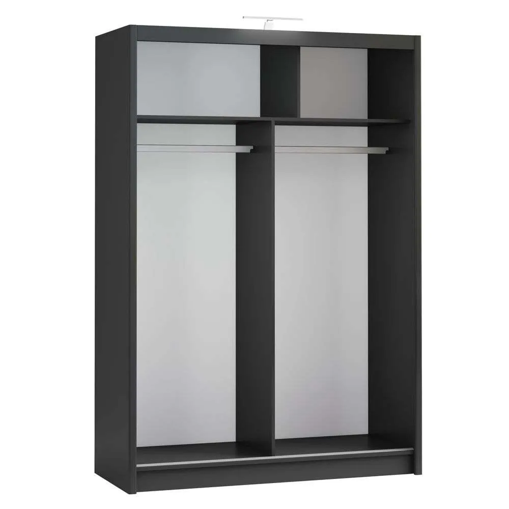 Piper 150cm Sliding Door Wardrobe Black