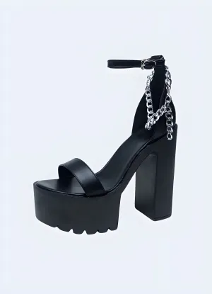 Platform Chunky Heeled Sandals