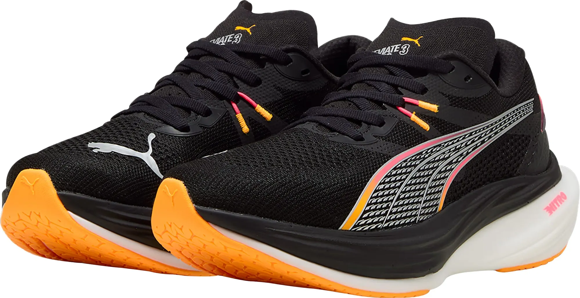 Puma Deviate Nitro 3 WIDE FIT Mens Running Shoes - Black