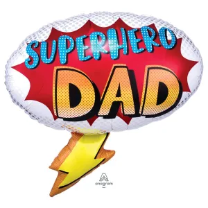 "Superhero Dad" Supershape Foil Balloon, 27 in