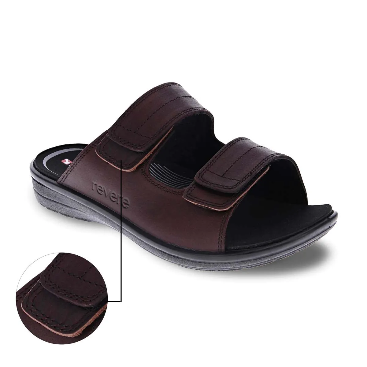 Revere Durban Men Sandals In Whiskey