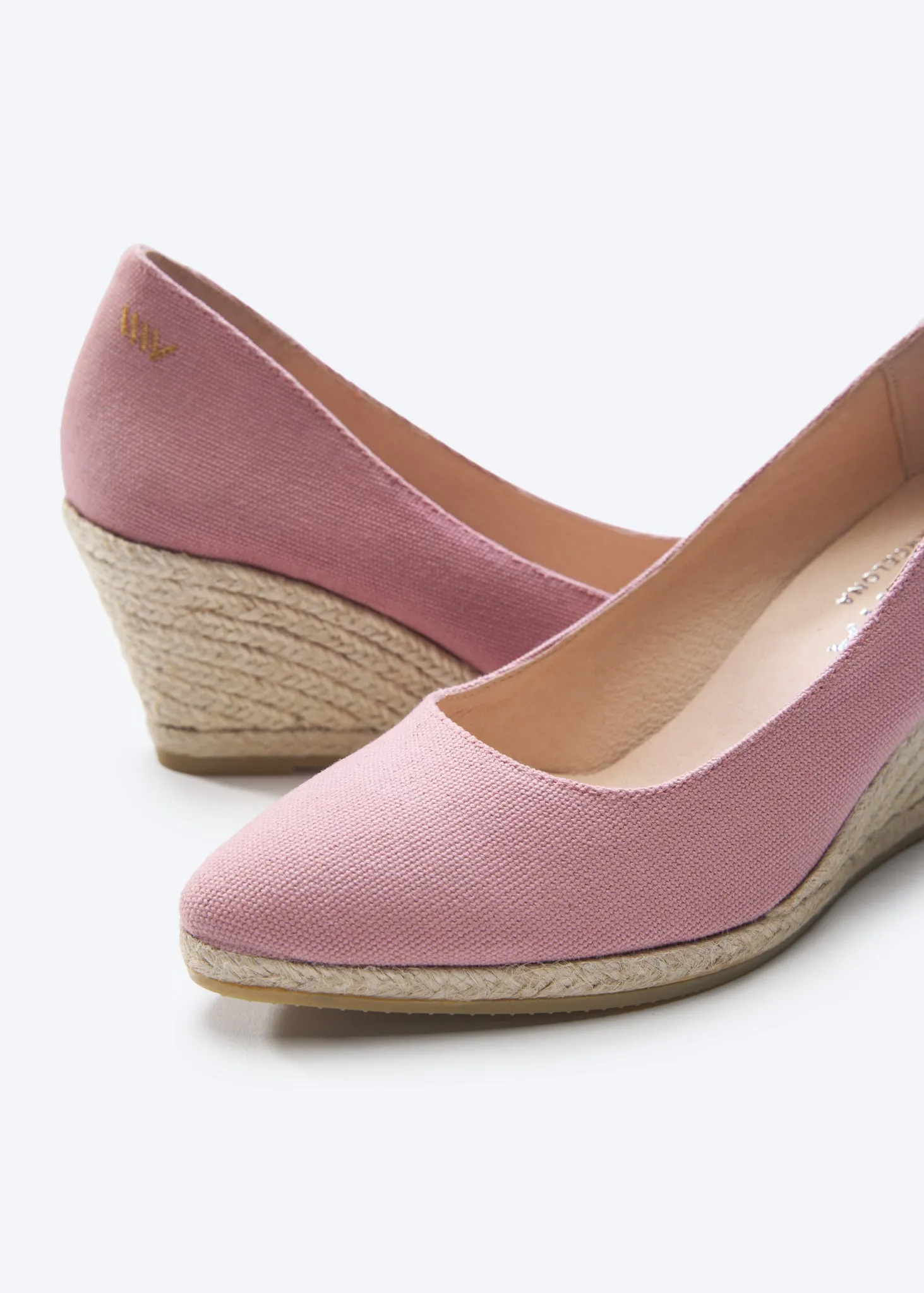 Roses Limited Edition Canvas U Cut Espadrille Wedges