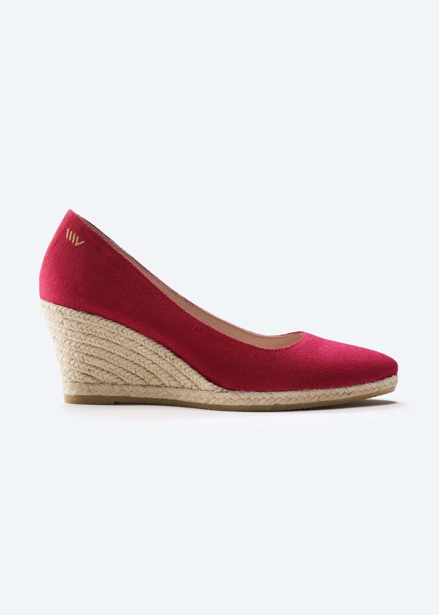 Roses Limited Edition Canvas U Cut Espadrille Wedges