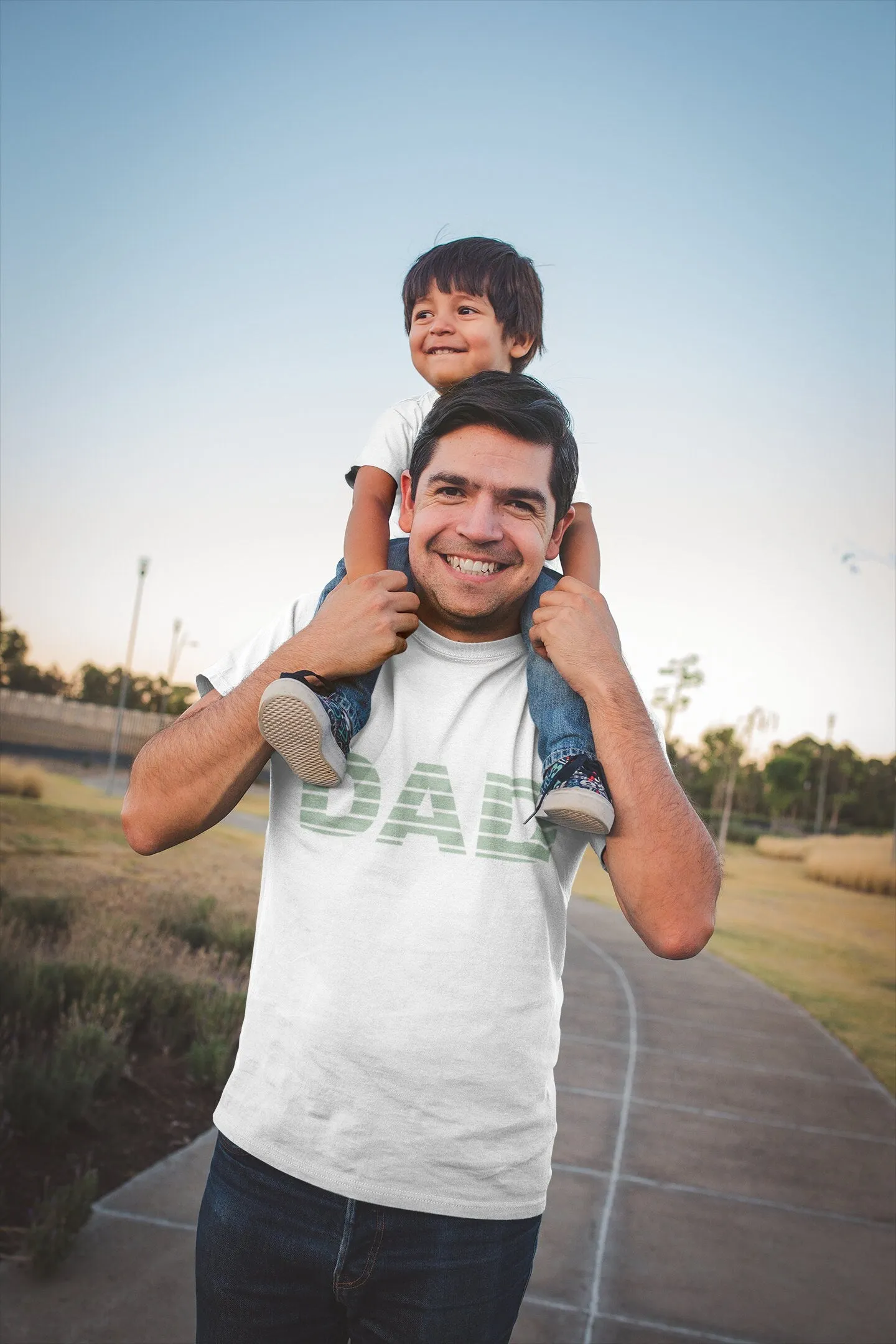 Sage Stripe Dad T-Shirt