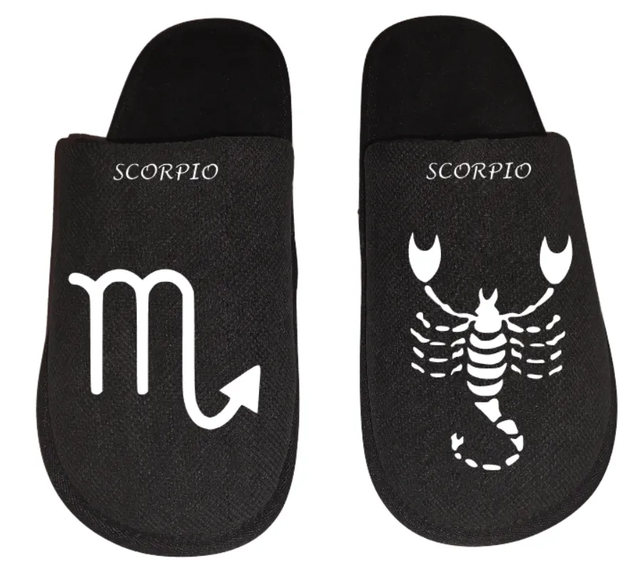 Scorpio Sagittarius Zodiac sign Astrology horoscope Men's Slippers / House Shoes slides dad husband father gift