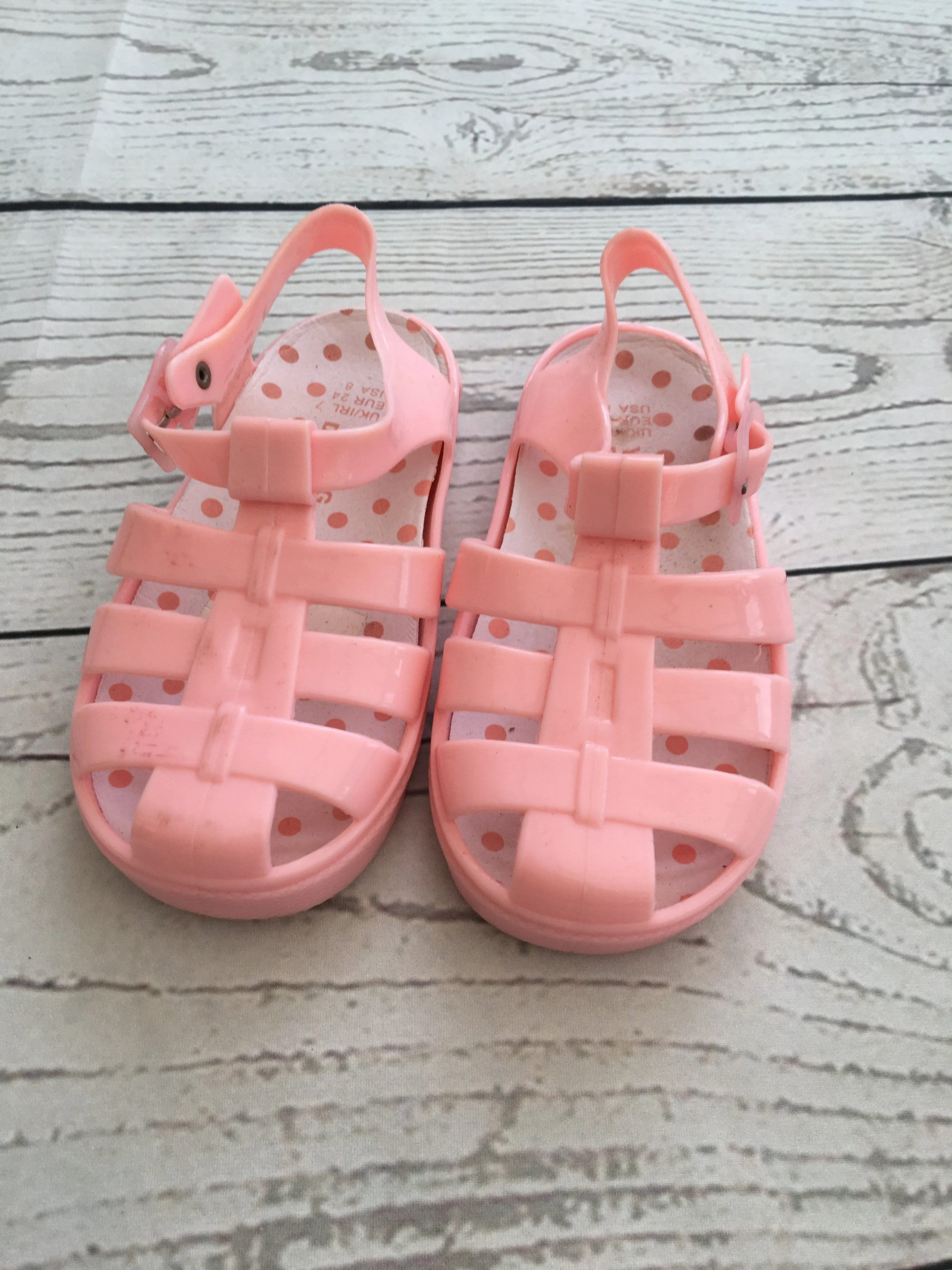 Size 7 Eur 24 Pink Jelly Shoes