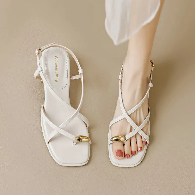 Summer Low Block Heel Sandal