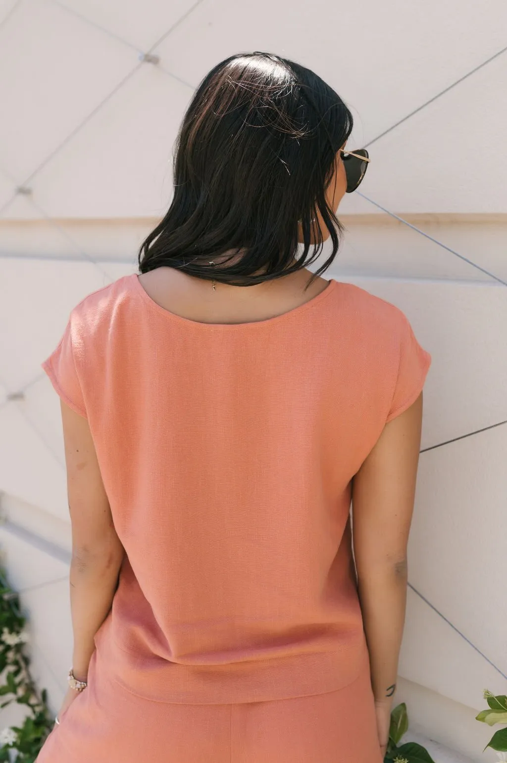 Sun-Kissed Terracotta Boat Neck Top - FINAL SALE