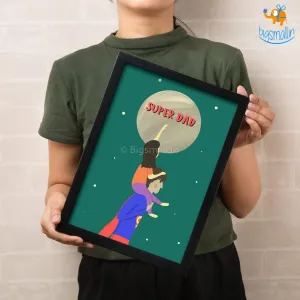 Super Dad Poster With Frame