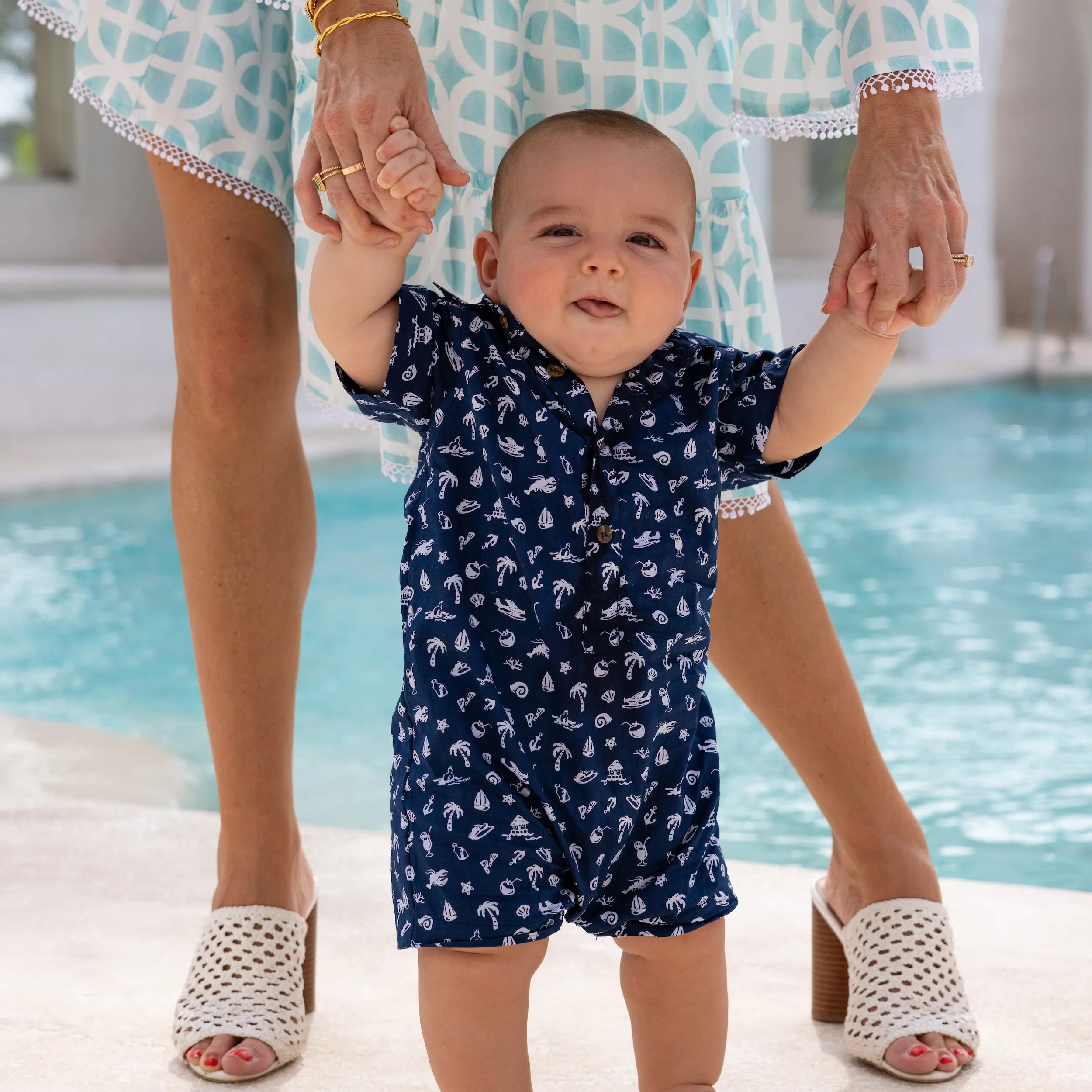 The Fishy Business - Baby Boys Shortie Romper