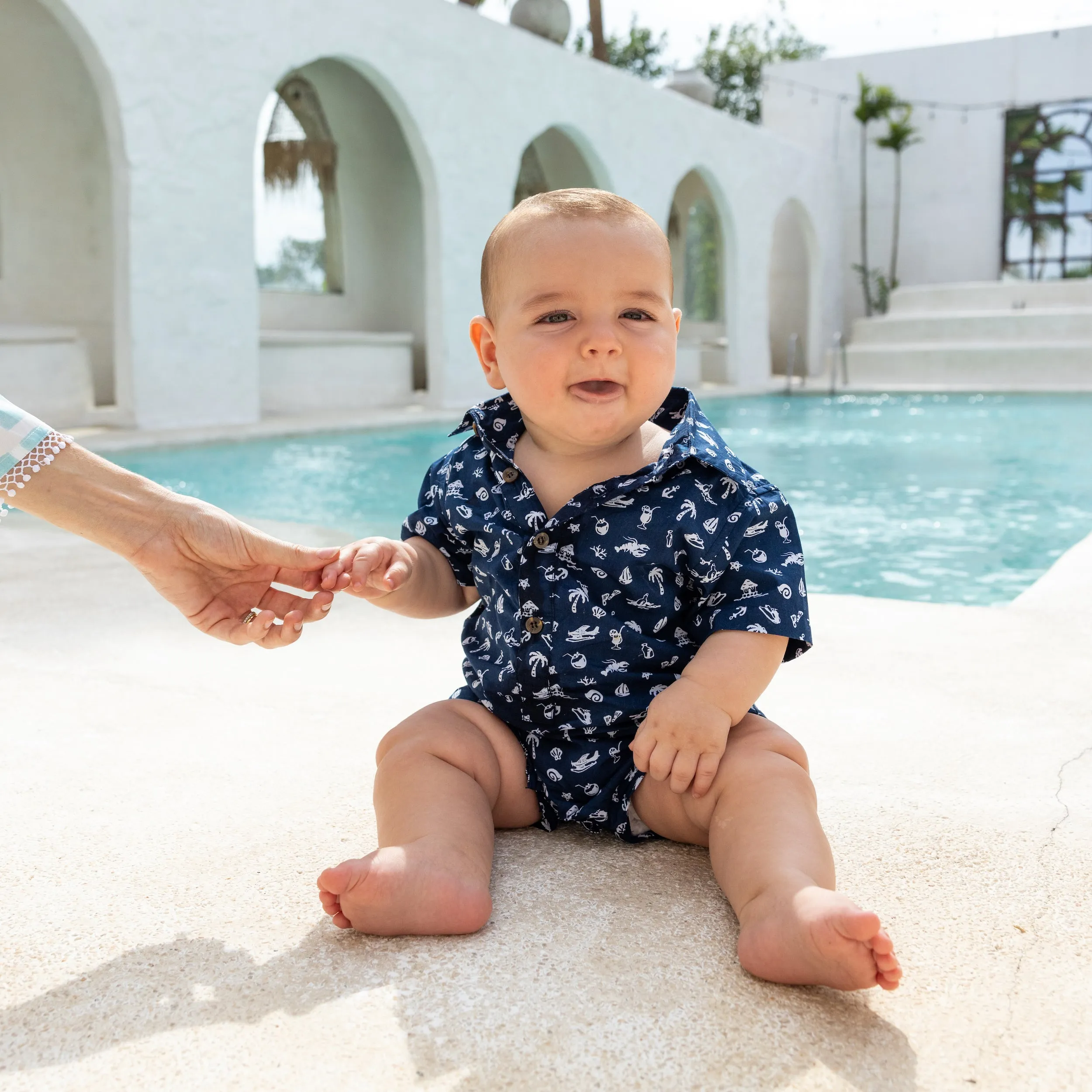 The Fishy Business - Baby Boys Shortie Romper