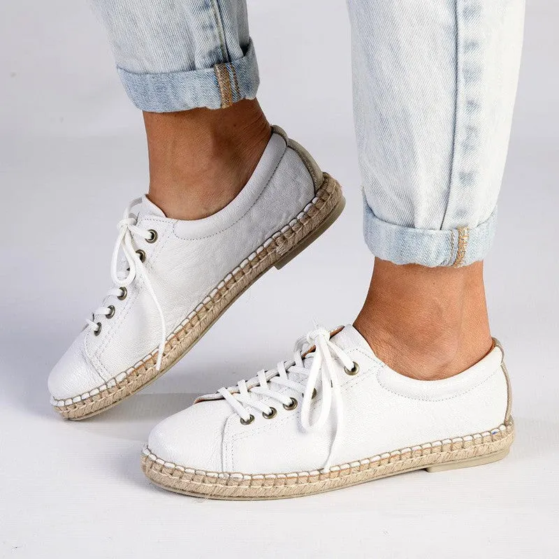 Tsonga Yebo Leather Espadrille Sneaker - White Cayak