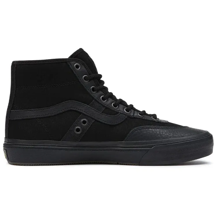 Vans Butter Leather Gilbert Crockett High Skateboard Shoe - Black/Black