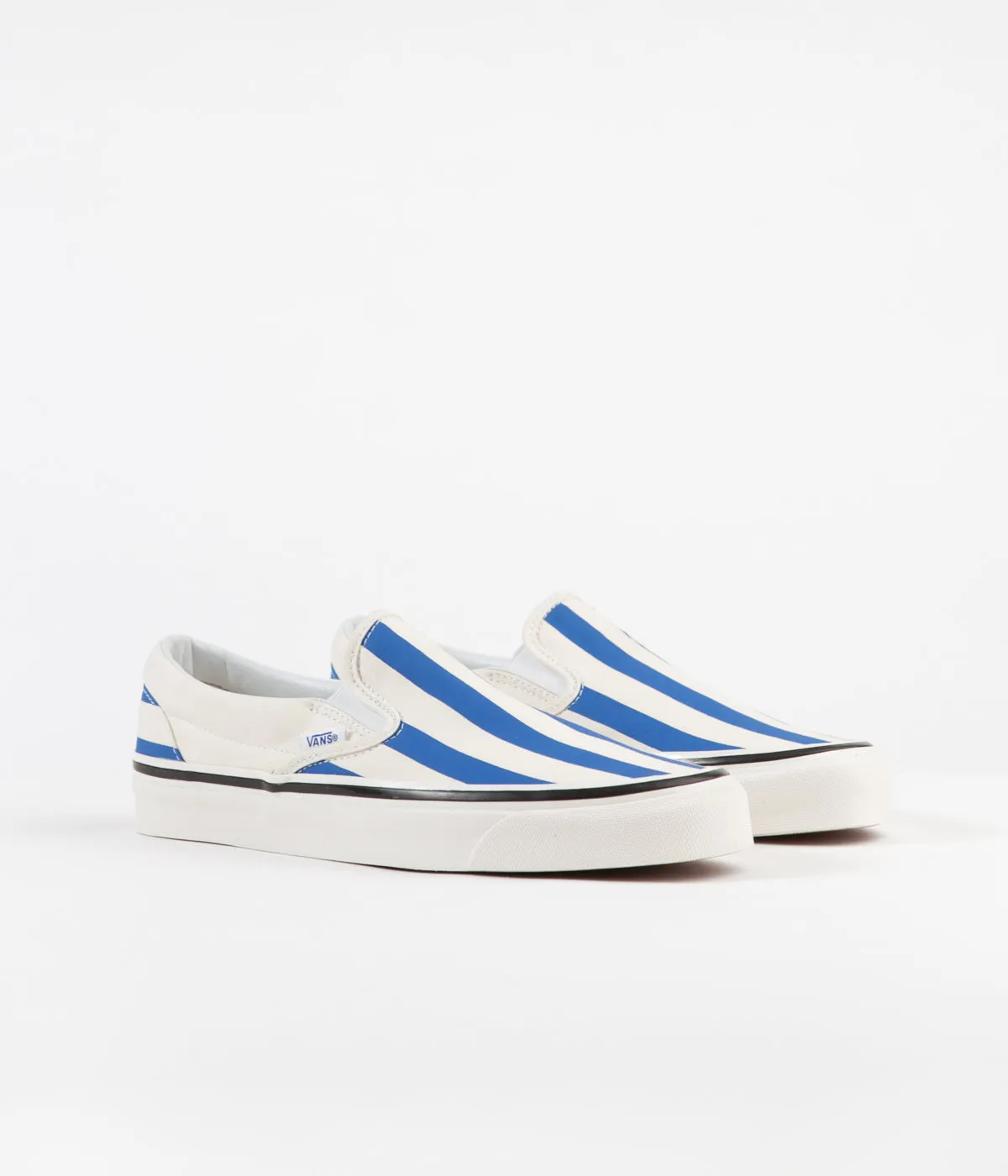 Vans Classic Slip-On 98 DX Anaheim Factory Shoes - OG White / OG Blue / Big Stripes