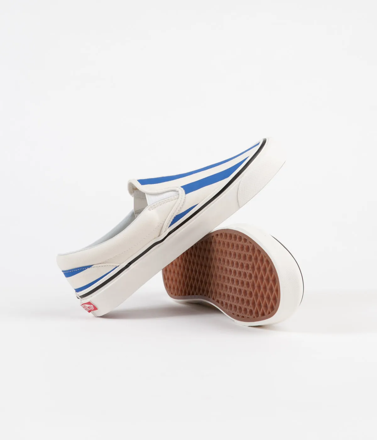 Vans Classic Slip-On 98 DX Anaheim Factory Shoes - OG White / OG Blue / Big Stripes