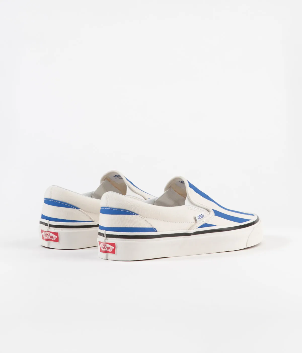 Vans Classic Slip-On 98 DX Anaheim Factory Shoes - OG White / OG Blue / Big Stripes