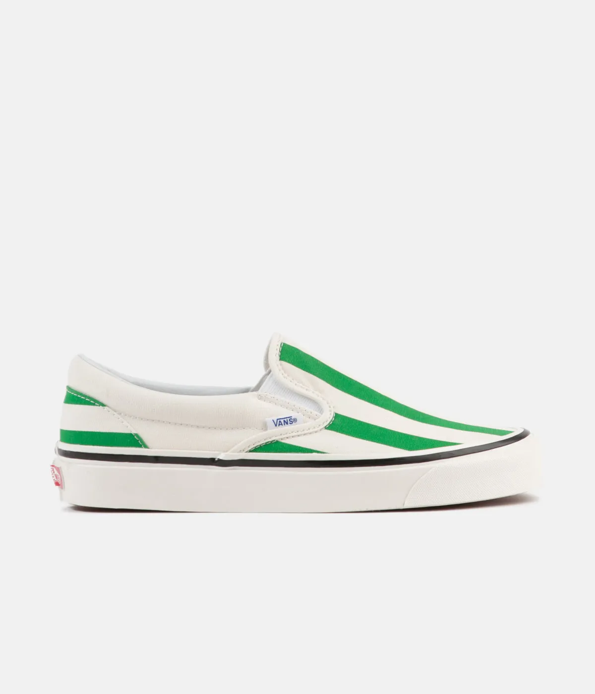 Vans Classic Slip-On 98 DX Anaheim Factory Shoes - OG White / OG Emerald / Big Stripes