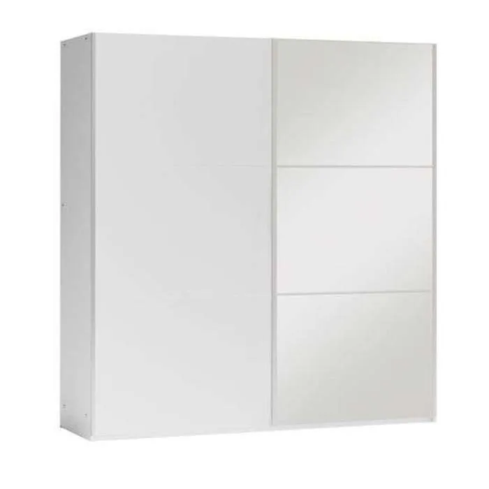 VIGO 250cm Sliding Door Wardrobe White Mirror