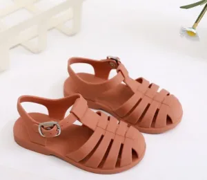 Waterproof Silicon Jelly Sandals - terra cotta