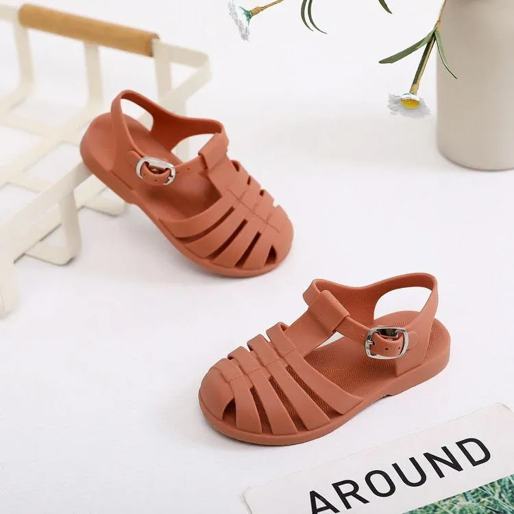 Waterproof Silicon Jelly Sandals - terra cotta