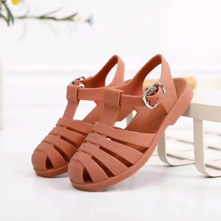 Waterproof Silicon Jelly Sandals - terra cotta