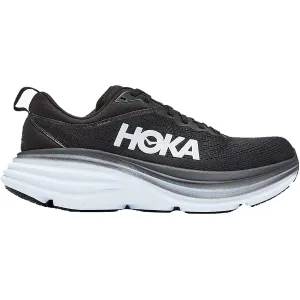 Women's Hoka Bondi 8 Black/White Mesh