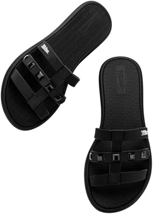 Women's Melissa Sun Atlantis Trendy Slides  with Stud Appliques