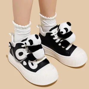 Women's Panda Design Platform Sneakers Casual Shoes