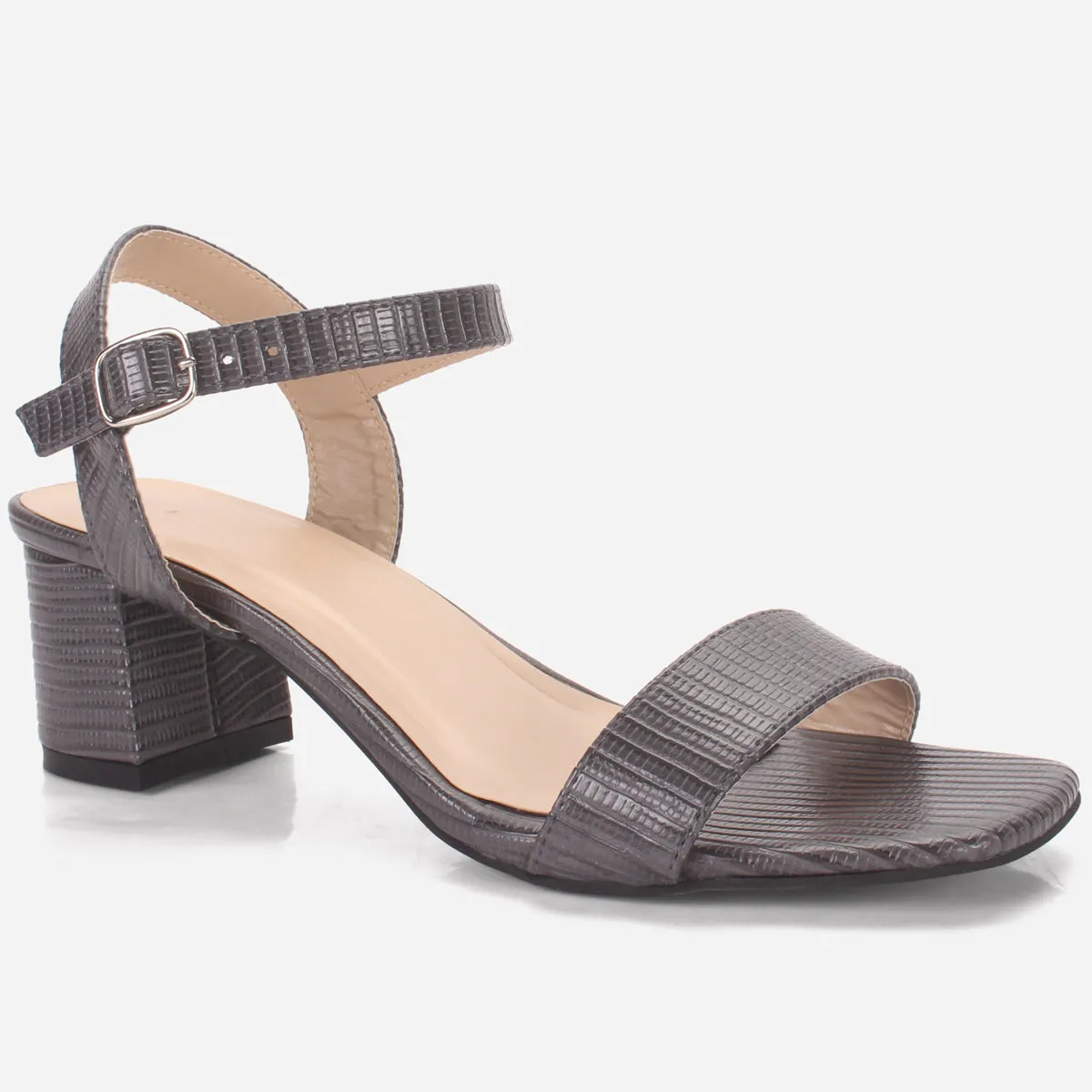 Womens "ZOYIA" Open Toe Block Heeled Sandals