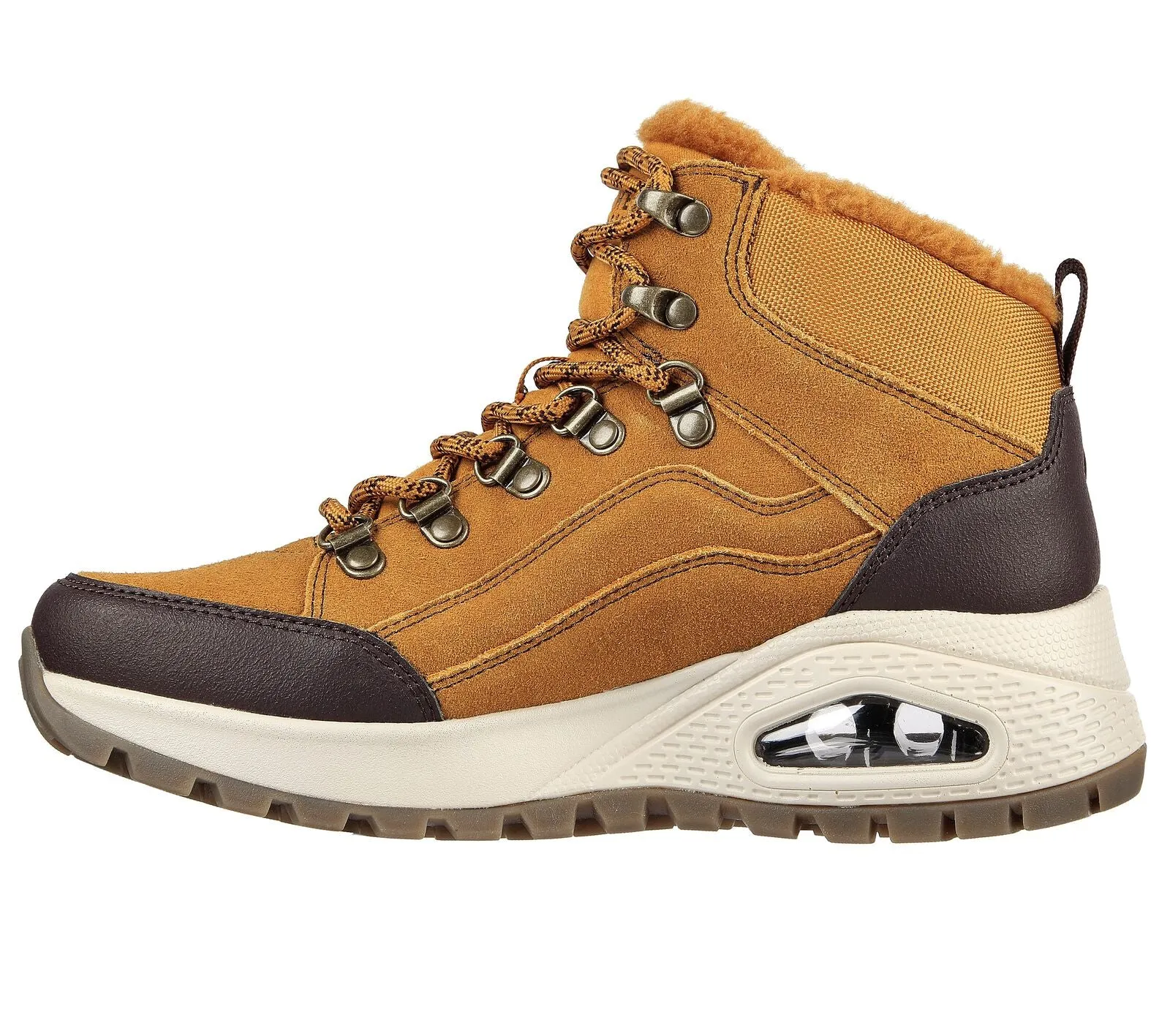 Women's Skechers Uno Rugged Winter Feels Boot Tan